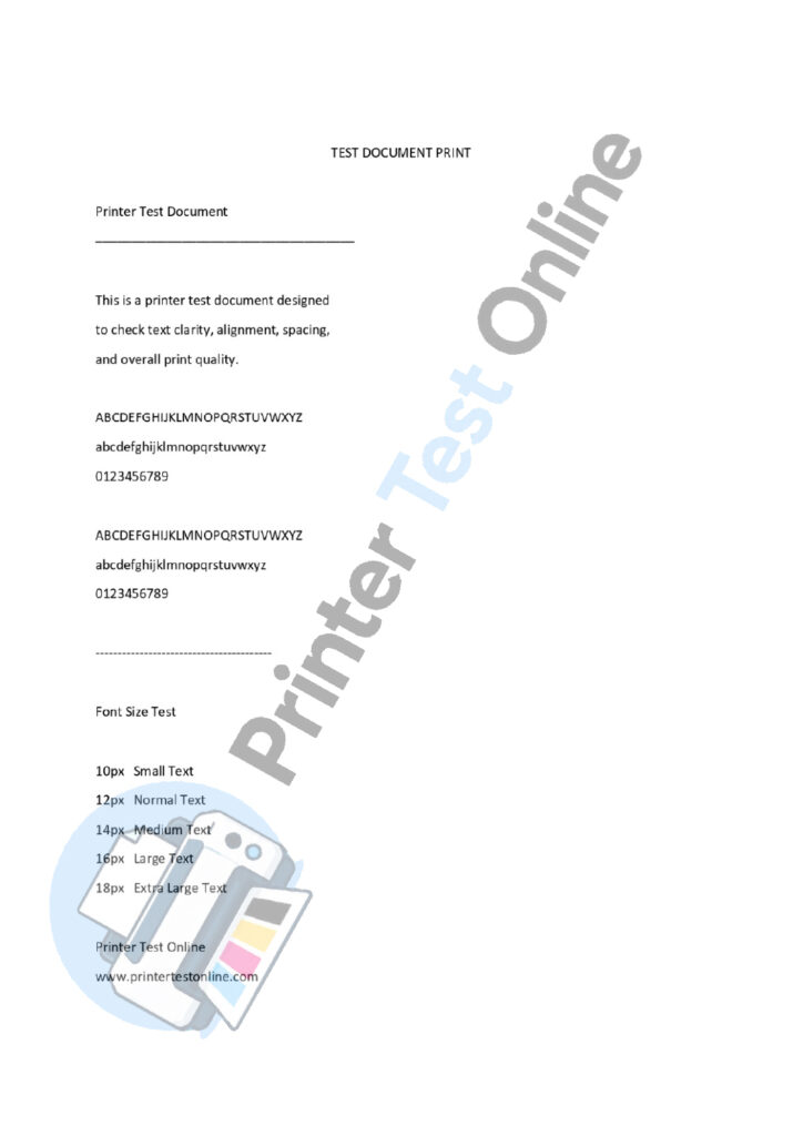 Test Document Print